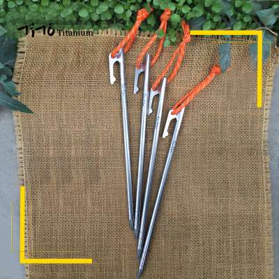 TITO Titanium factory wholesale screw tent pegs for outdoor camping hiking with different size 8mm*350mm