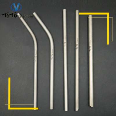 TITO factory wholesales metal titanium straw without stainless steel for drinking