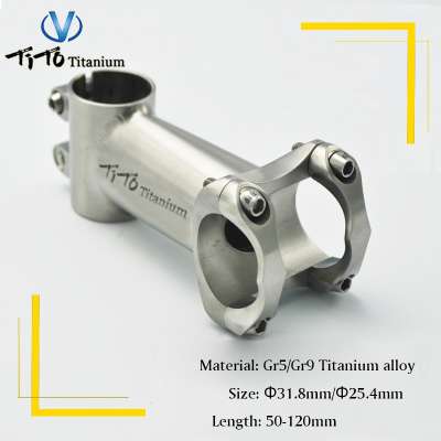 TiTo Manufacturer of Titanium bicycle X stem bike stem for MTB and Road Bike handlebar stem with Dia 25.4mm and 31.8mm